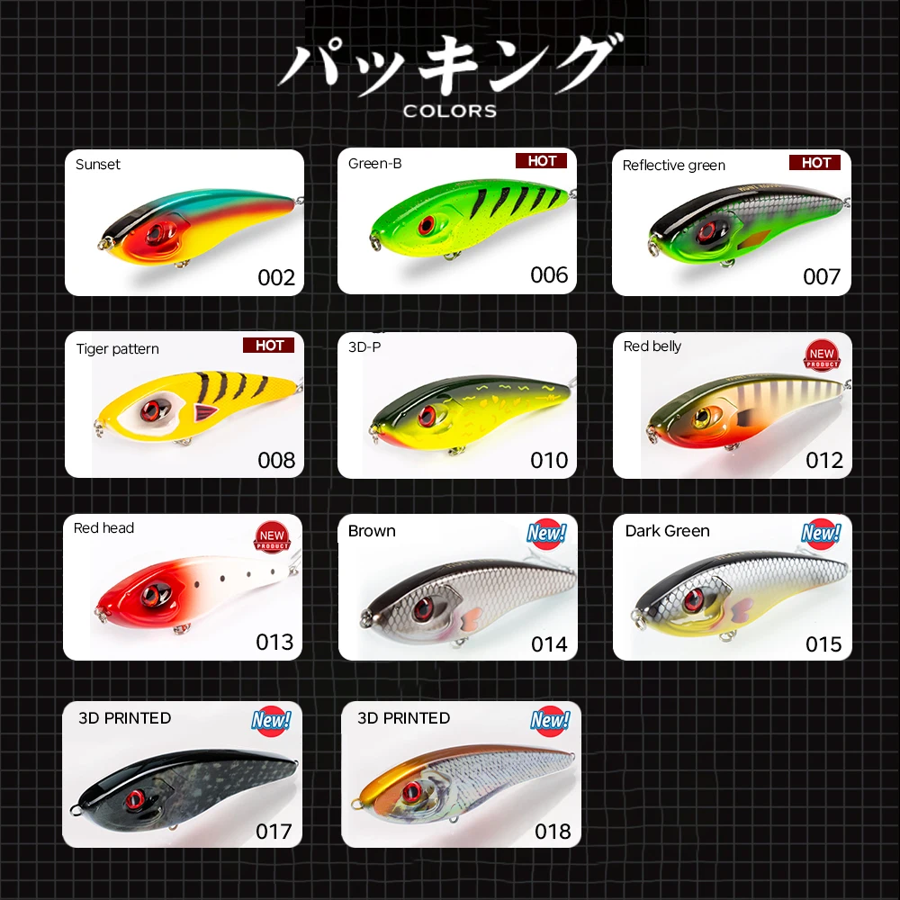 Hunthouse Jerkbait 낚시 미끼 시끄러운 소리 연필 미끼 파이크 미끼 느린 싱... - 4