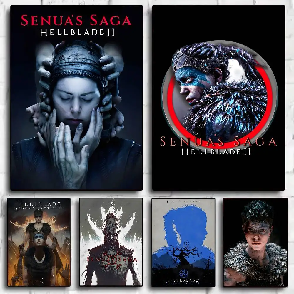 Senua's Saga H-Hellblade l Poster HD home decor sticky wall waterproof home living room bar aesthetic decor