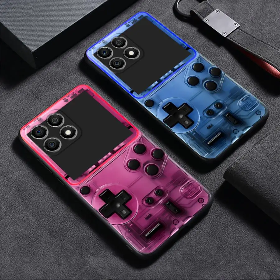 حافظة صور لوحدة التحكم في الألعاب لهاتف Honor X5b Magic5Lite X6 X7 X9a 200 400 Lite X8 8X 70 90 غطاء هاتف ناعم أسود #1