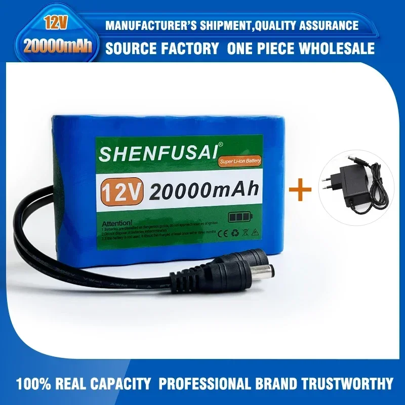 

Original 3S2P 50000mAh original lithium-ion battery 18650 12V, rechargeable CCTV, camera monitor battery replacement