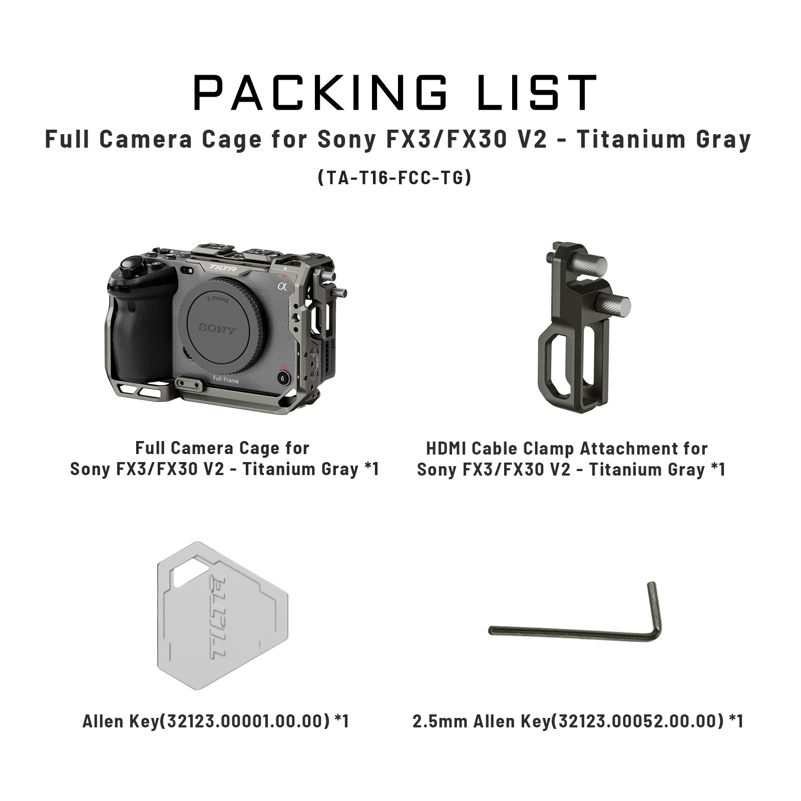 TILTA TA-T16-FCC for Sony FX3 FX30 Full Camera Cage
