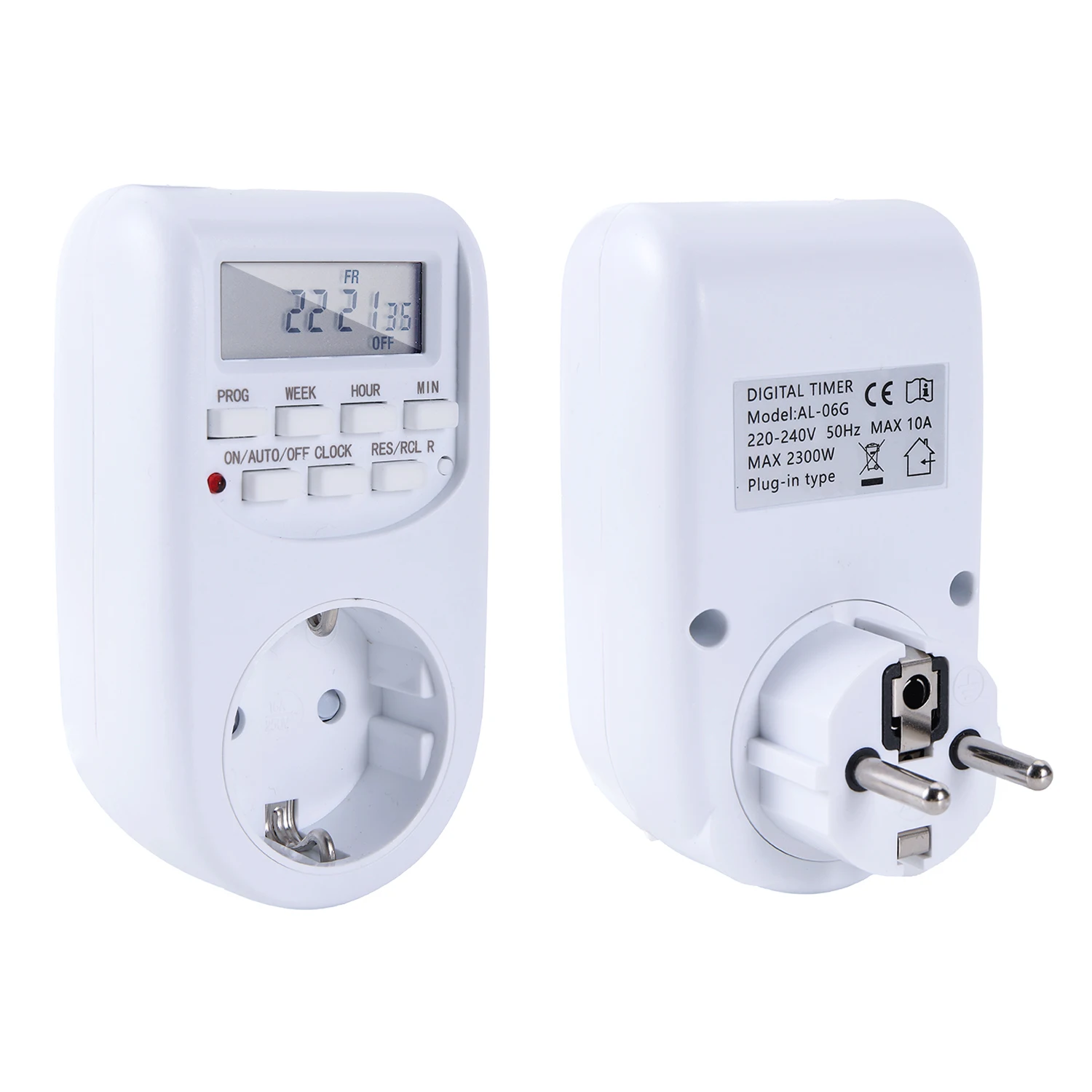 EU Plug Timer Switch Energy Saving Digital Kitchen Timer Week Hour Programmable Timing Socket 220V-240V 50Hz 2300W