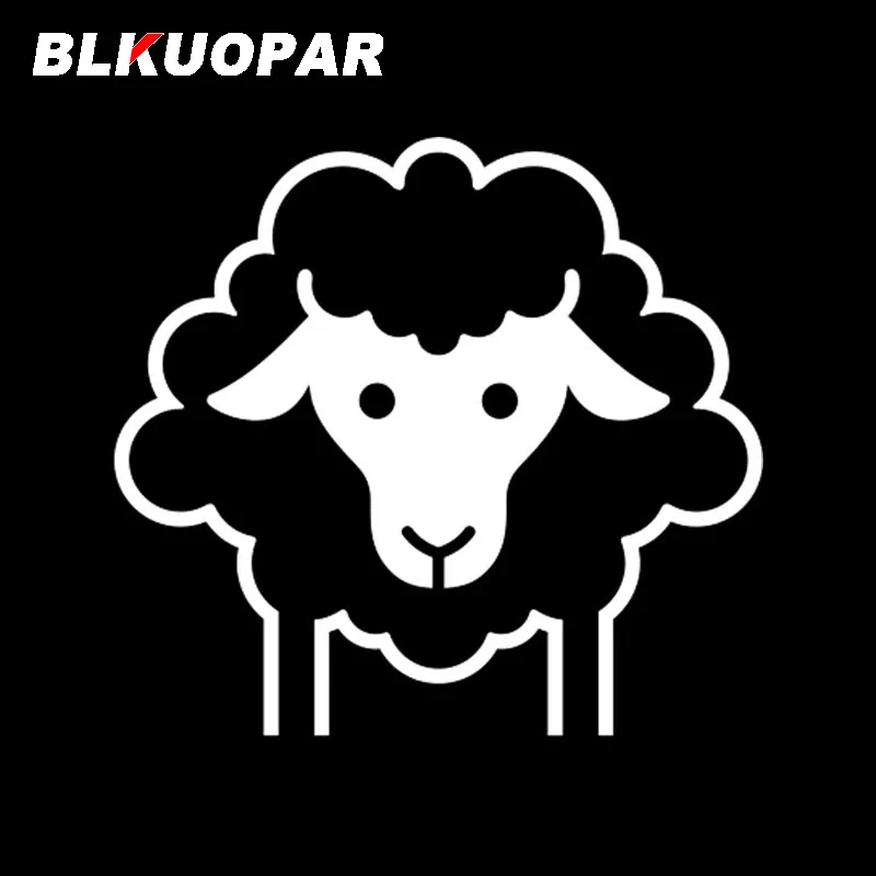 BLKUOPAR Abstract Cartoon Sheep Funny Car Stickers Vinyl Creative Anime DIY Decal Waterproof Air Conditioner Car Door Protector