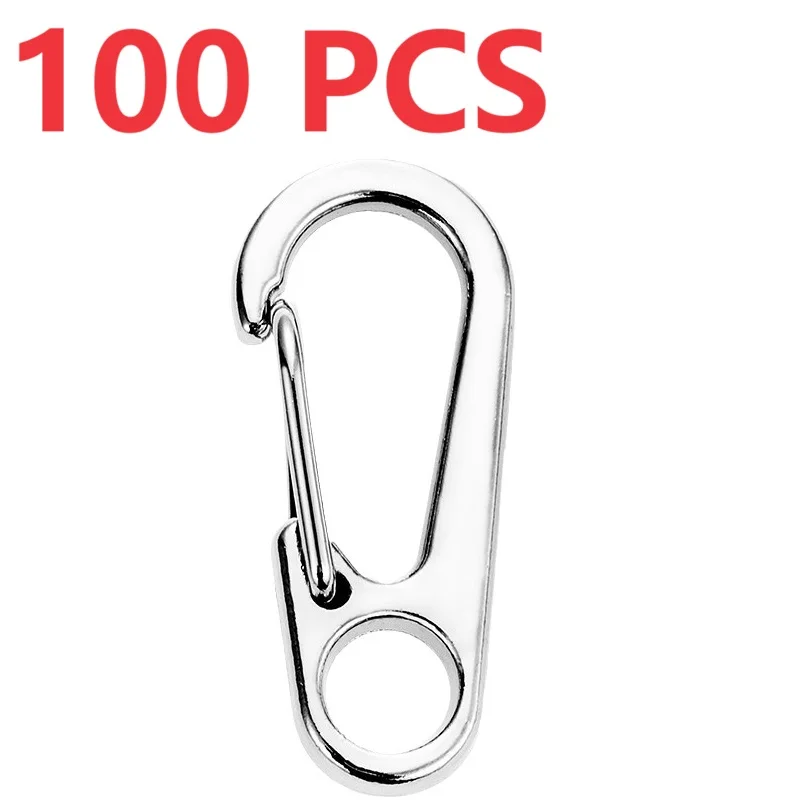 

10 pcs Lobster Clasp Buckle Keychian Mini Carabiners Outdoor Camping Hiking Buckles Alloy Spring Snap Hooks Keychains Tool Clips