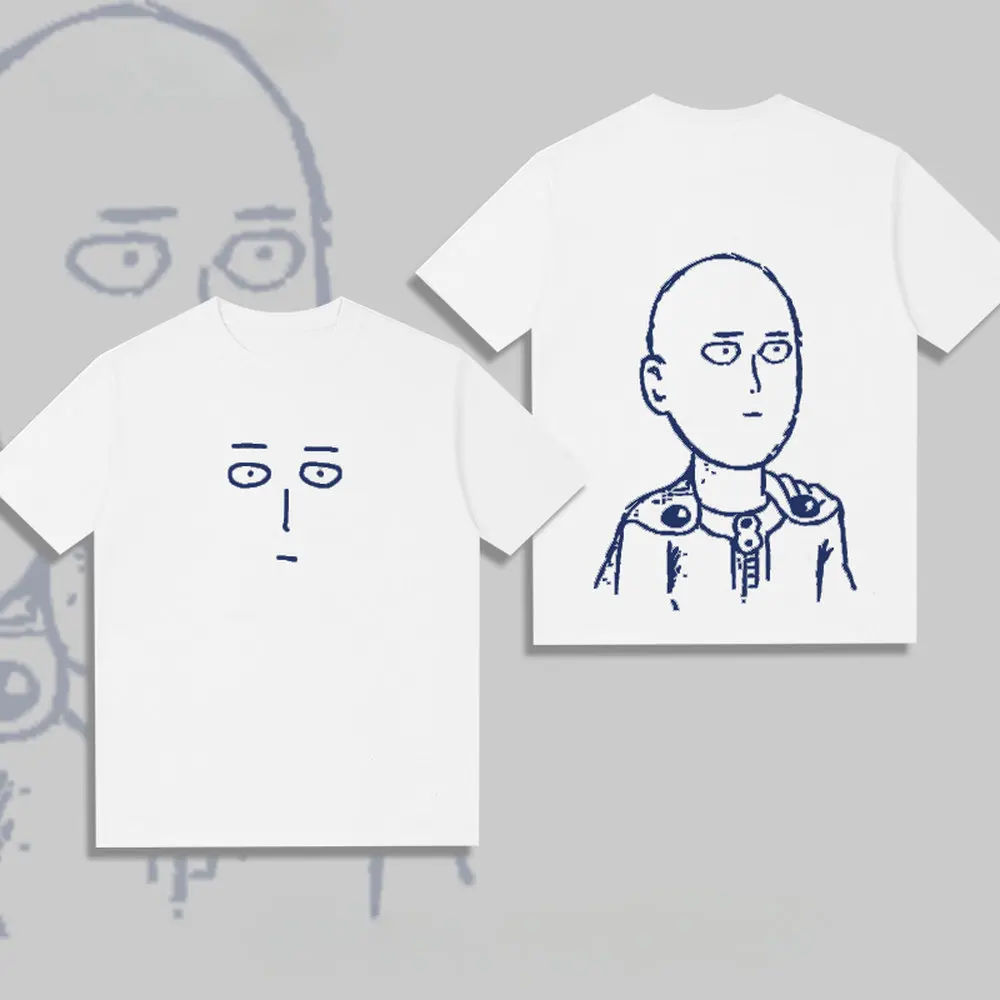 

p49 anime cartoon One Punch Manfans TEE T-shirts for both men and women clothes 2025 new Graphic Streetwear 100% Cotton