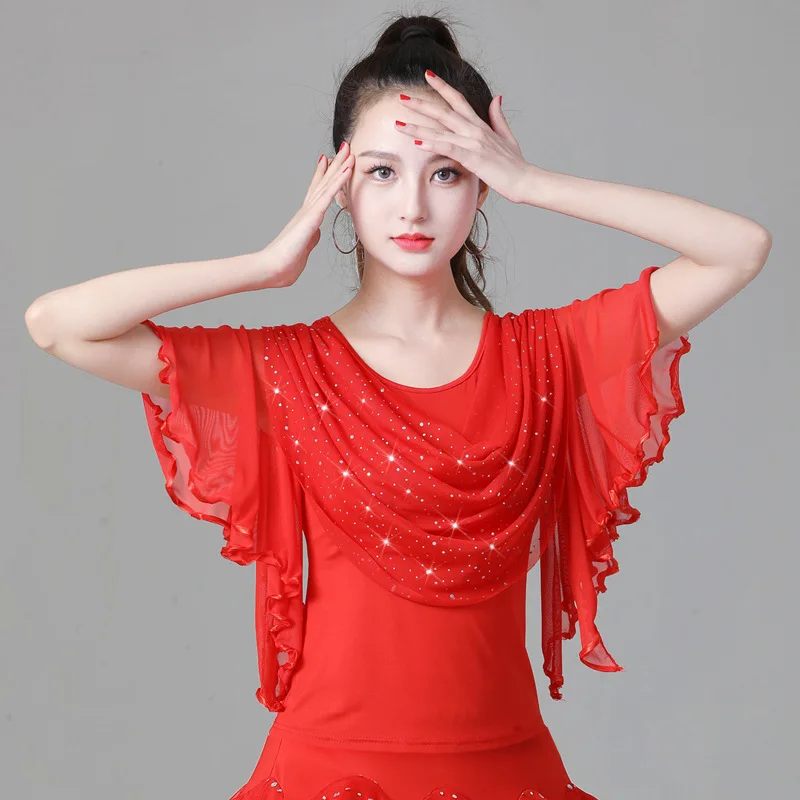 summer-sequined-dance-top-for-women-sparkling-design-suitable-for-square-dance-latin-sailor-dance-and-ballroom-daily-practice