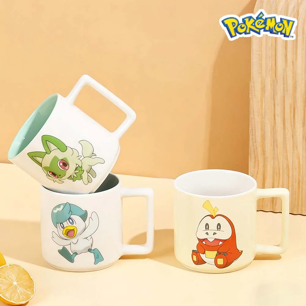 Taza de café estilo anime Pokémon SHUNXIANG con asa, 330 ml, tazas de cerámica para café, taza para té caliente, regalo para parejas, apta para lavavajillas.