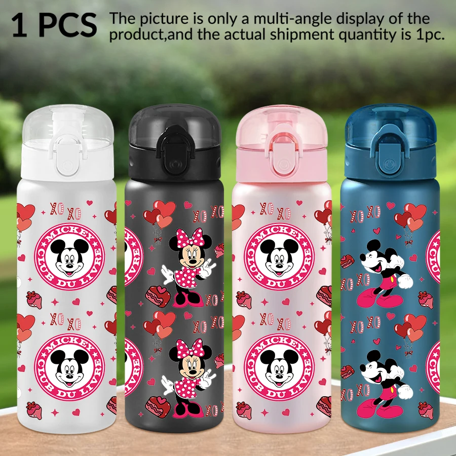 1 قطعة ديزني، ميكي، ميني نمط 26 أوقية زجاجة مياه بلاستيكية، كوب ماء رياضي خارجي عيد ميلاد/العودة إلى المدرسة