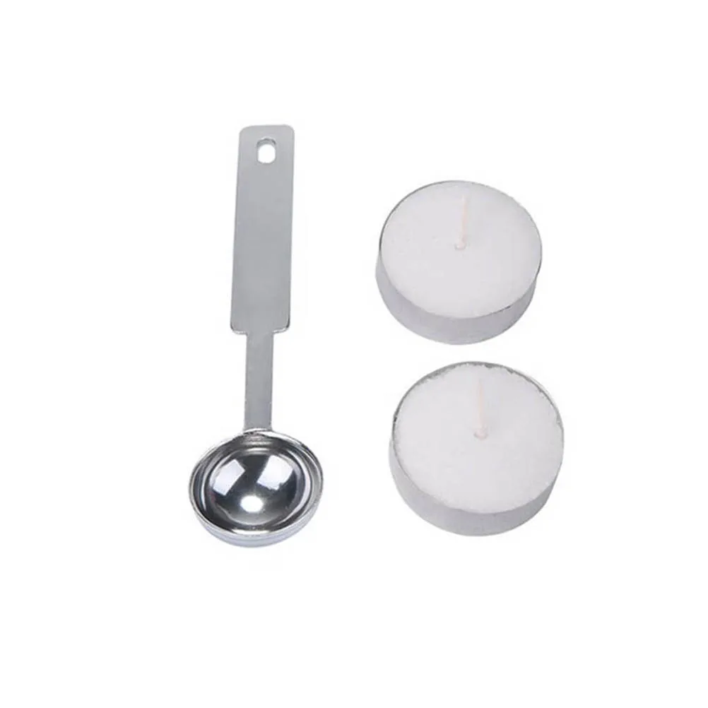 

103 Pcs Sealing Wax Bead Set Octagon Wax Seal Beads With A Wax Melting Spoon And 2 Pcs Candles For Wax Seal Stamp