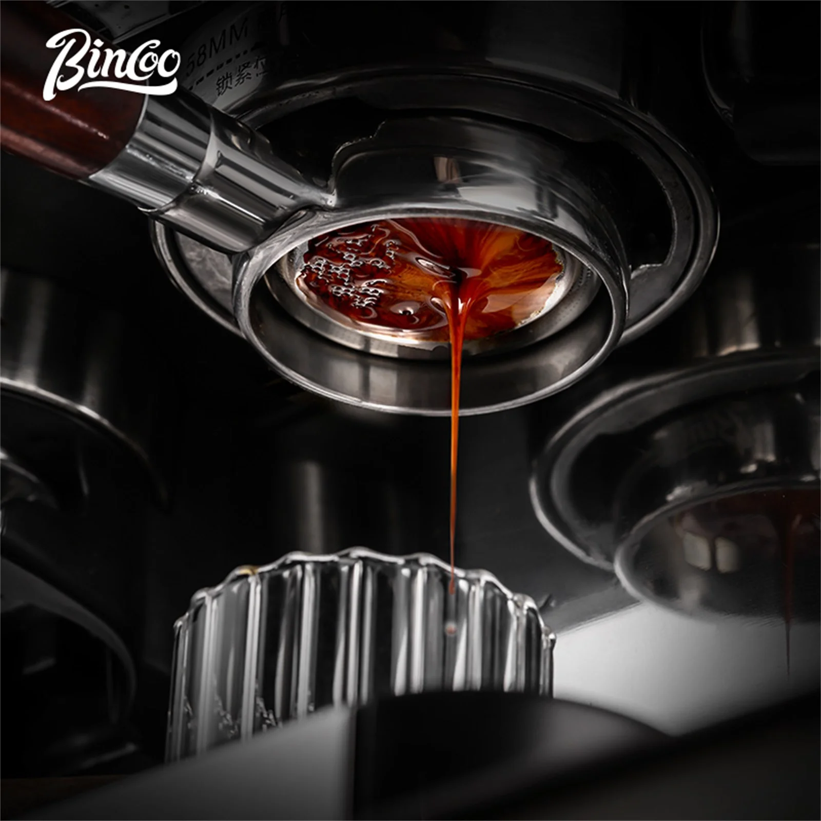 BINCOO Coffee Espresso Filter Basket Precision 51/58.5mm Coffee Machine Handle High Extraction Powder Bowl Portafilter 16/18/20g