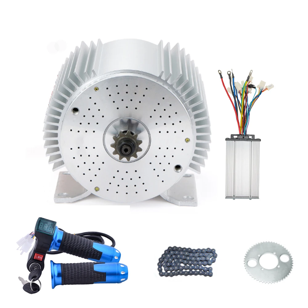 Los kits de motor CC sin escobillas eléctricos mejorados MY1020 añaden disipador de calor para Go Kart, scooters eléctricos, motocicletas, ATV 36V-48V 1000W 1800W