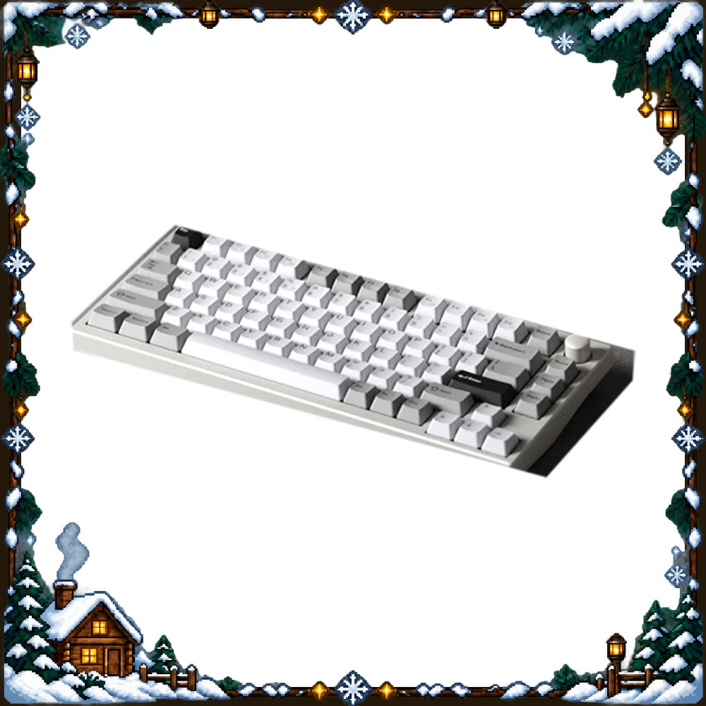 SKN Qingniao75 Mechanical Keyboard 81 Keys Wireless Bluetooth USB Tri Mode Aluminum Gasket Hot Swap RGB Backlit Gaming Keyboard