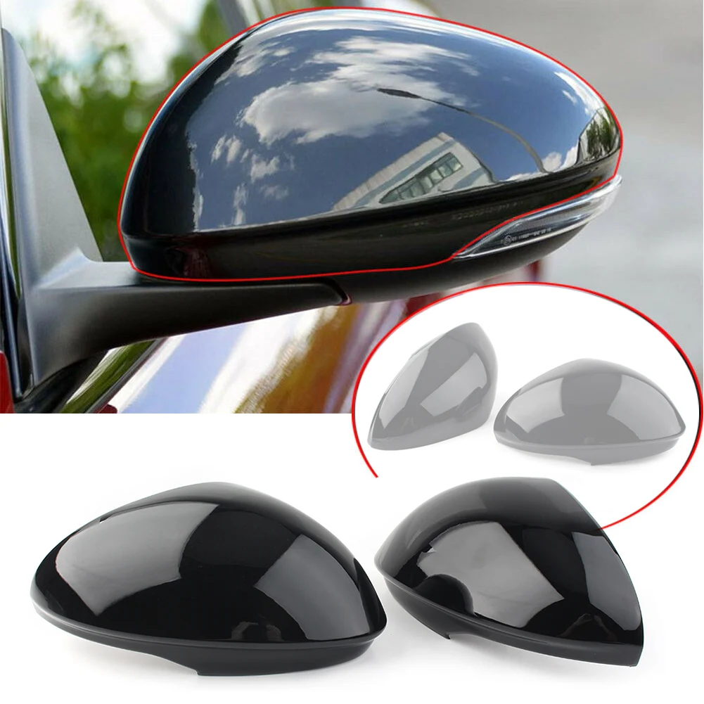 

2Pcs Glossy Black Car Door Side Rearview Mirror Cap Cover Trim For Alfa Romeo Giulia 2017 2018 2019 2020 2021 2022 2023 2024