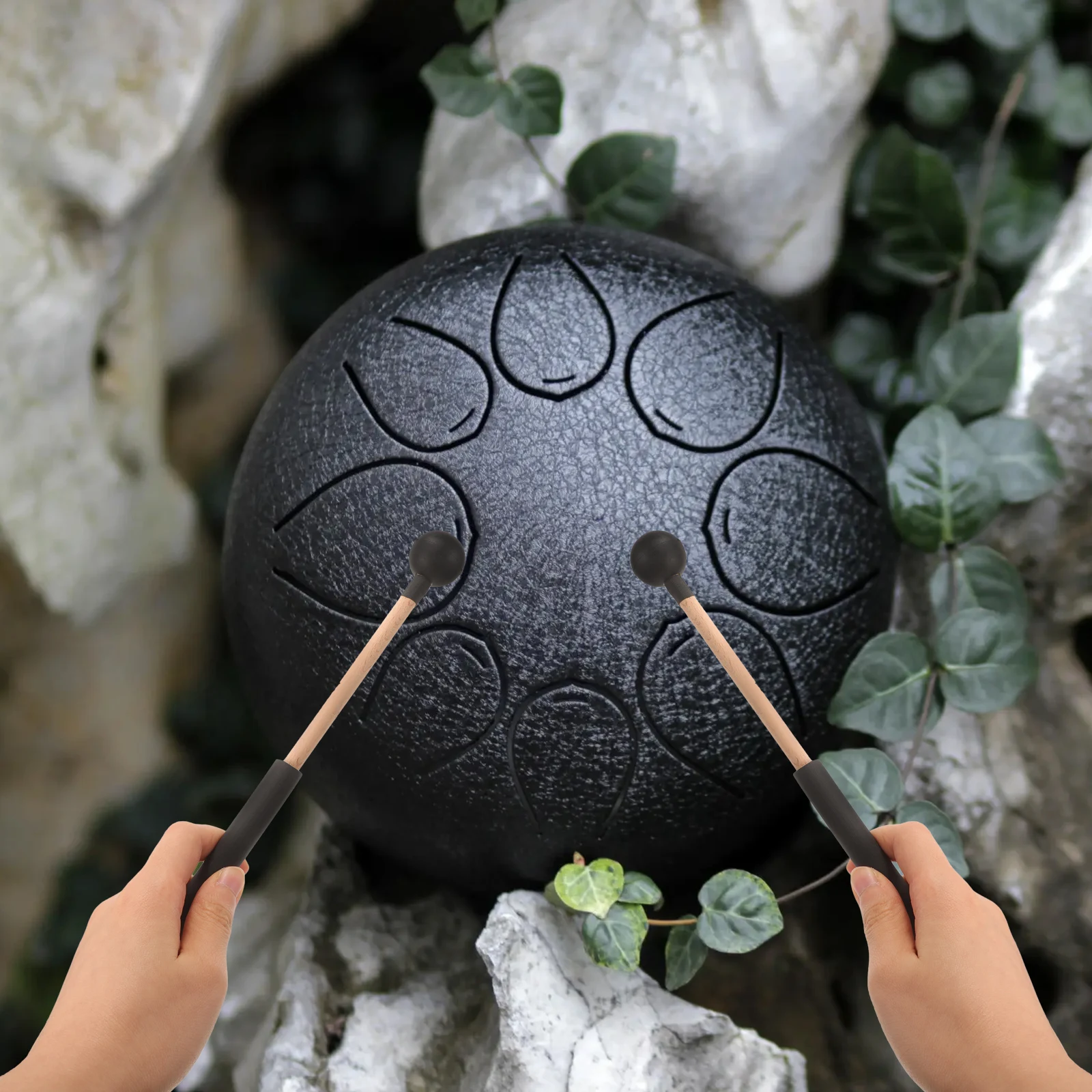 

2Pcs Tongue Drum Sticks Wooden Handle Long-Lasting Drum Mallets for Practice Music Education Percussion Instrument Mallets