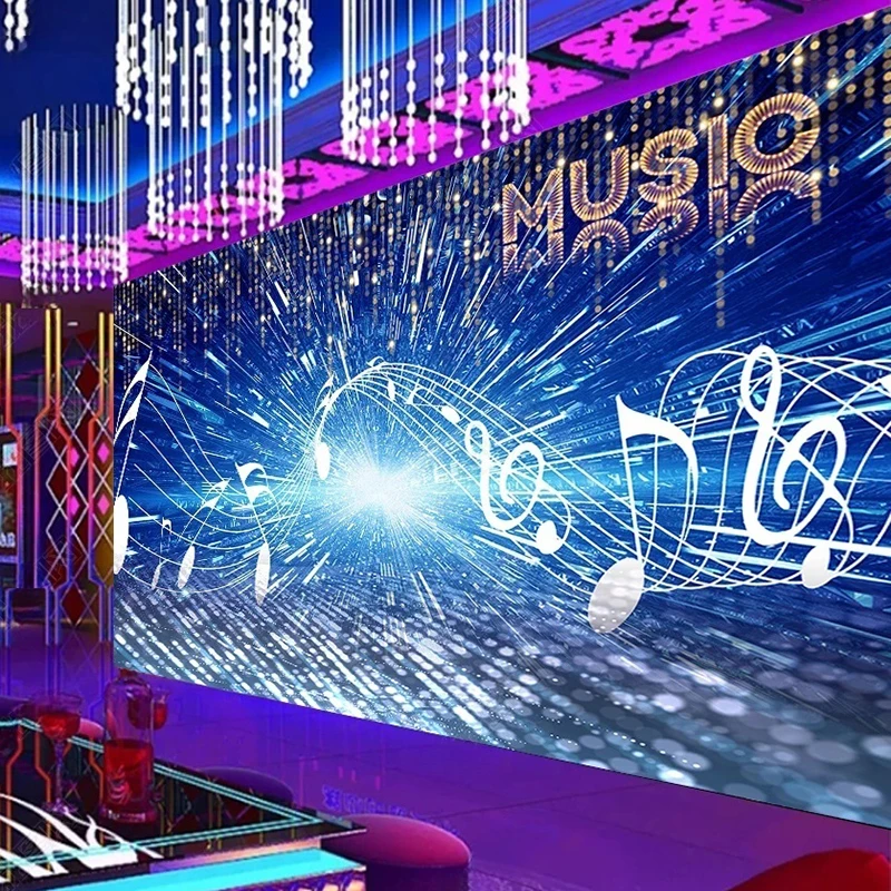 

Custom 3D Wallpaper Cool Fashion Bar Ktv Music Nightclub Tooling Poster Background Wall Decor Creative Mural Papel De Parede 3D