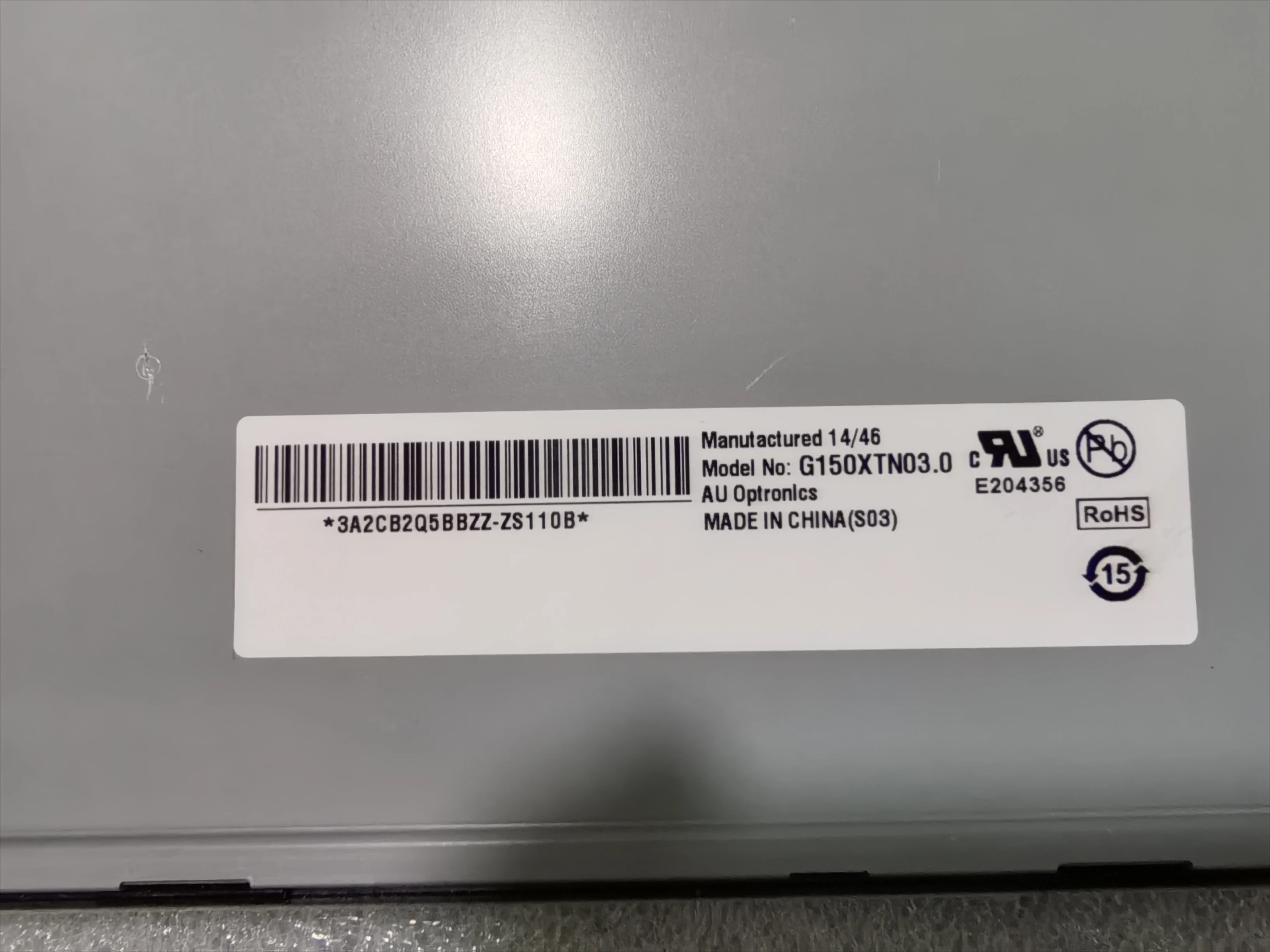 G150XTN03.2ดั้งเดิมหน้าจอ15นิ้วผ่านการทดสอบในสต็อก G150XTN03.0 G150XTN03.1