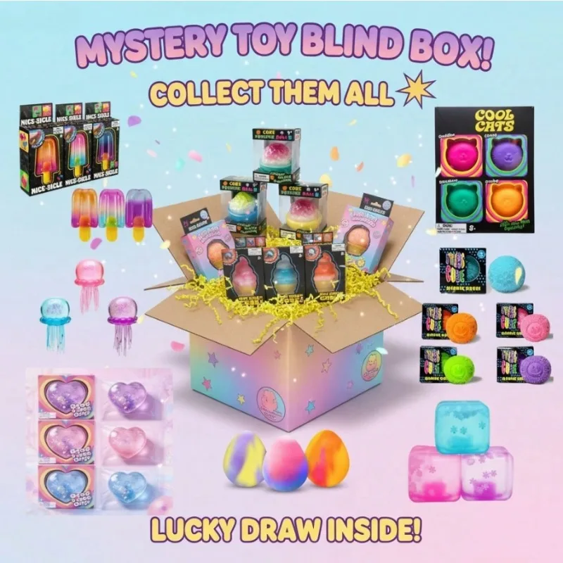 

Cute Summer & Glitter Squishy Blind Box – 3 Independent Random Draws (Min. 2 Items, Up To 5 Possible) Lucky Surprise Set