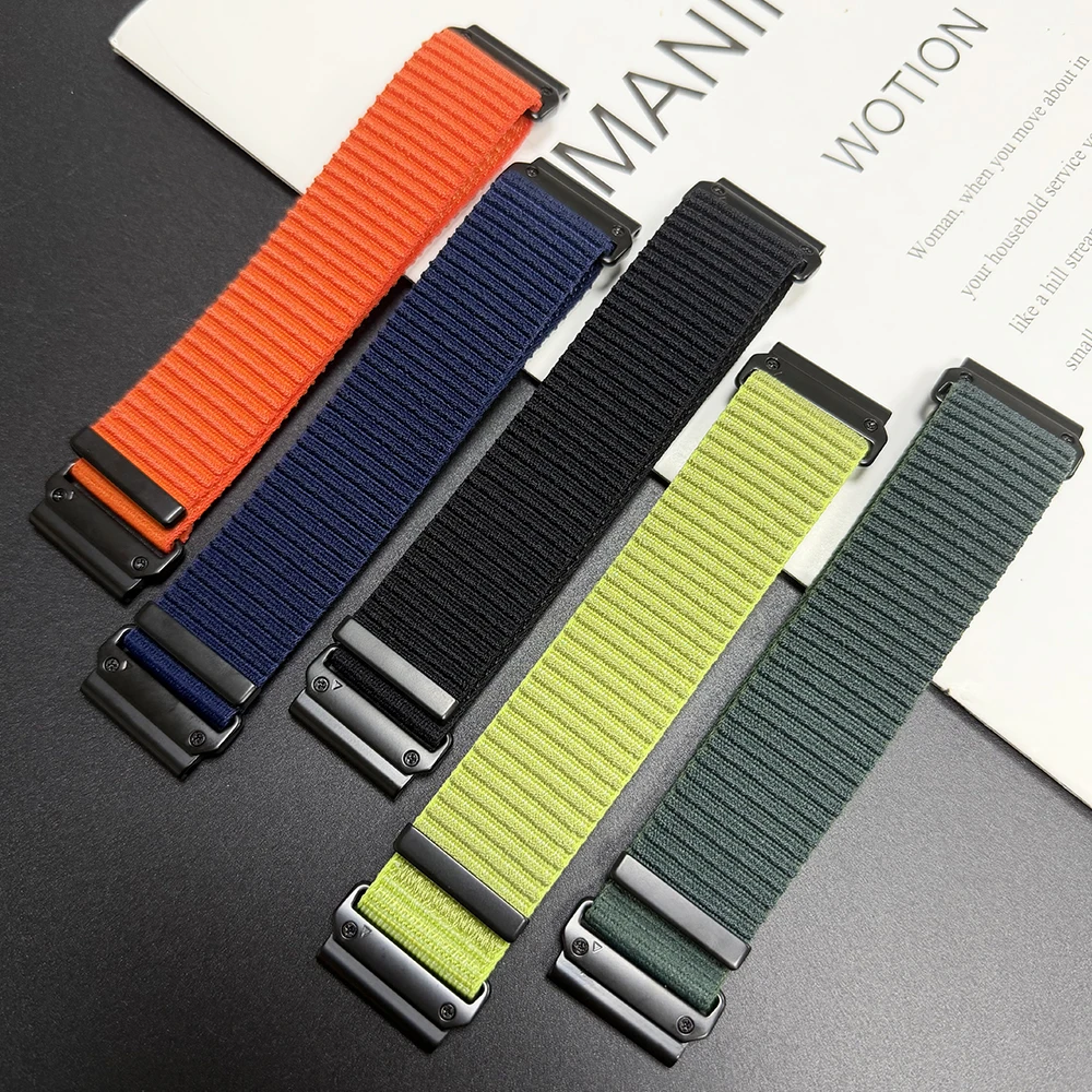 26/22mm QuickFit Nylon Strap For Garmin Fenix 8Pro 8 E 7 7X 6 6X 5X 5/Epix Pro/Enduro 3/instinct 3 2X wear-resistant Woven Bands