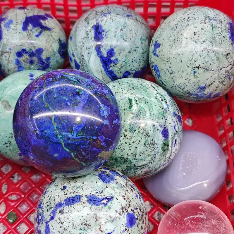 

Natural Phoenix Lapis Lazuli Ball Carving Polishing Ball Magic Reiki Home Room Decoration Holiday Gift 1PCS