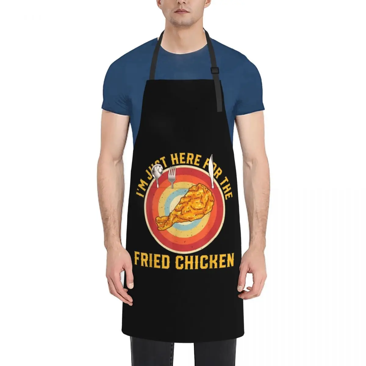 

Just Here For Fried Chicken Chickens Lover Apron Custom For Nail Stylist Utensils For Kitchen Kitchenware Apron