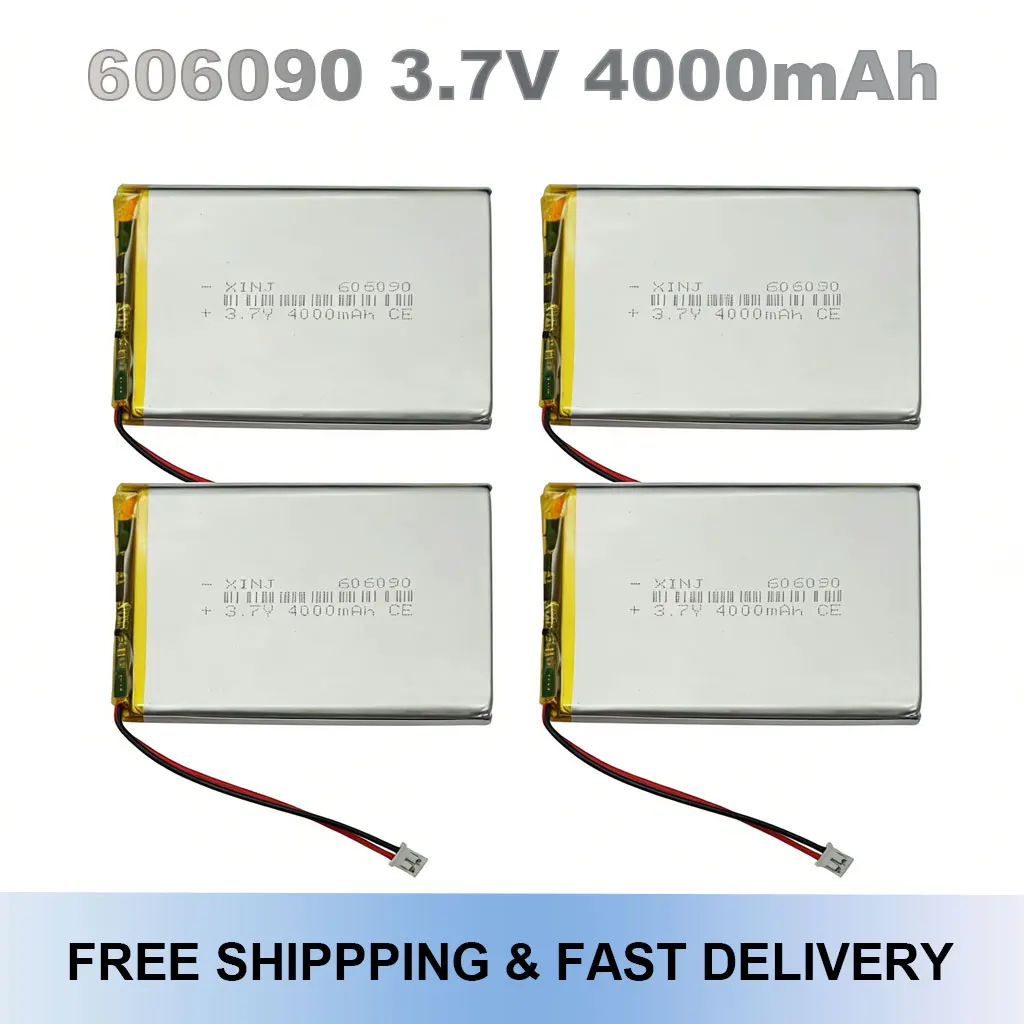 4000mAh 14.8Wh 3.7V 606090 High Capacity Lithium Lipo Battery for Keychron K2 Mechanical Keyboard GPS Car Dashcam Gadgets