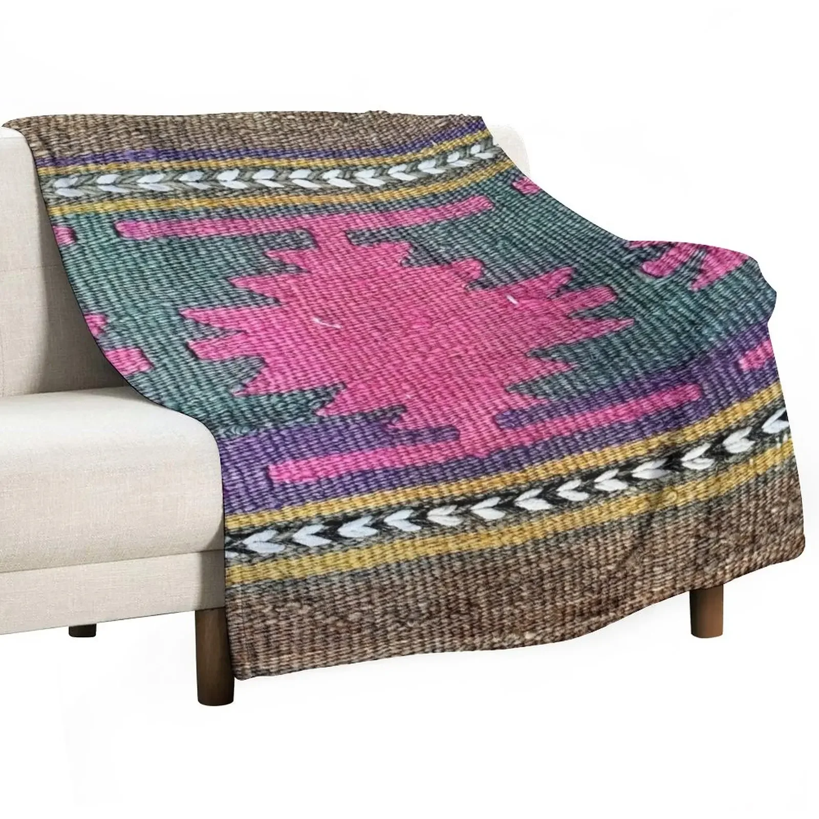 

Decorative Kilim, Navaho Weave, Woven Textile Throw Blanket Baby Blankets For Bed bed plaid decorative Blankets