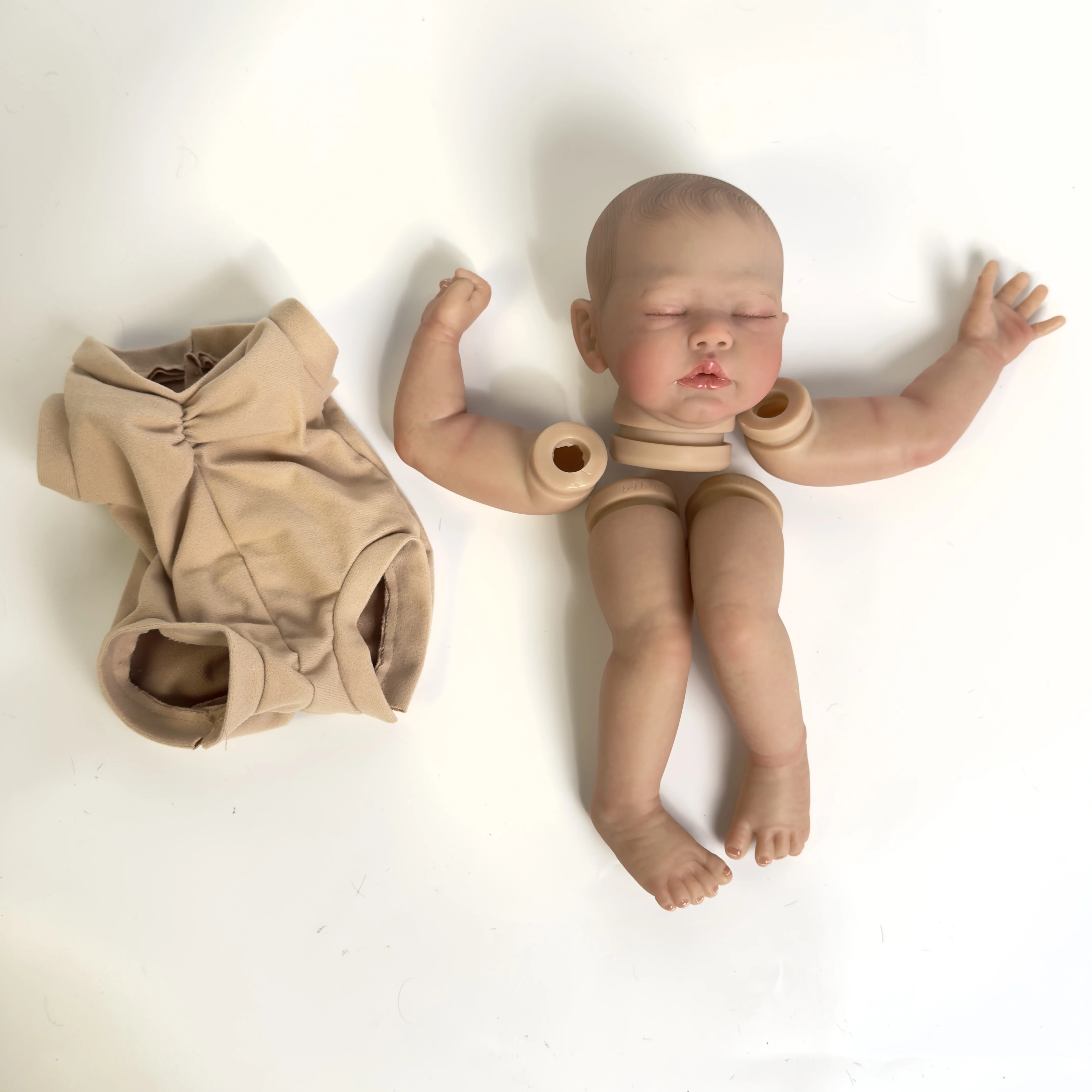 Zestaw lalek Reborn Zori, 40 cm, realistyczna lalka niemowlęcia z materiałowym korpusem, do samodzielnego malowania, dla kolekcjonerów.