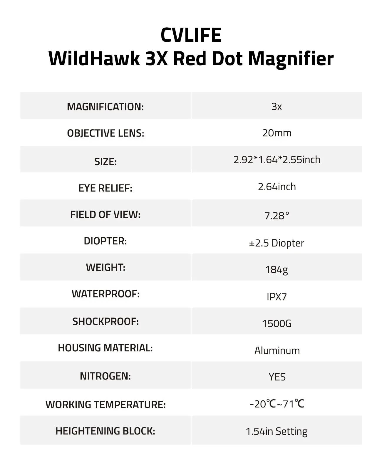 نطاق البندقية WildHawk 3X ريد دوت البصر المكبر الوجه إلى الجانب جبل السيارات سطوع Windage الارتفاع قابل للتعديل #6