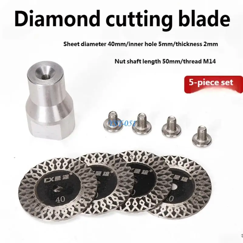 E15A Professional 5Piece Stone Cutting Wheel With M14X2.0 Shanks Cutting Wheel For 125MM Angles Grinders Dry Cutting