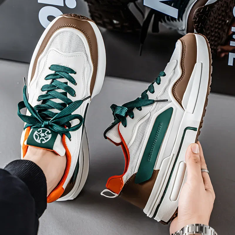 أحذية رجالي جديدة كبيرة الحجم موضة سميكة سوليد أحذية رياضية غير رسمية أحذية رياضية رجالية في الهواء الطلق الجري فاسق أحذية رجالية المتسكعون