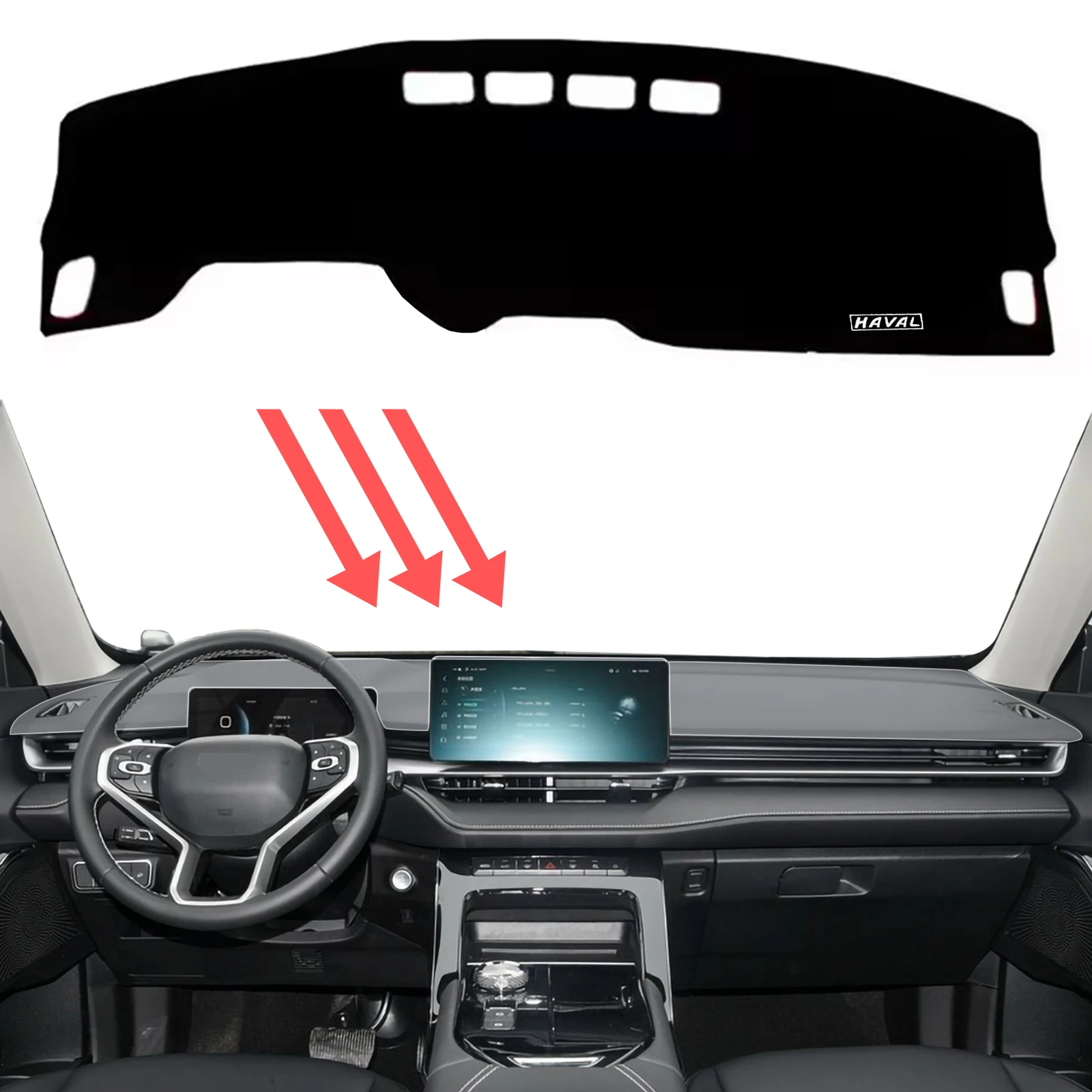 

for Haval H6 2021 2022 2023 GT H6S PHEV Car Dashboard Mat Sunshade Protective Carpet Dash Pad Dashmat