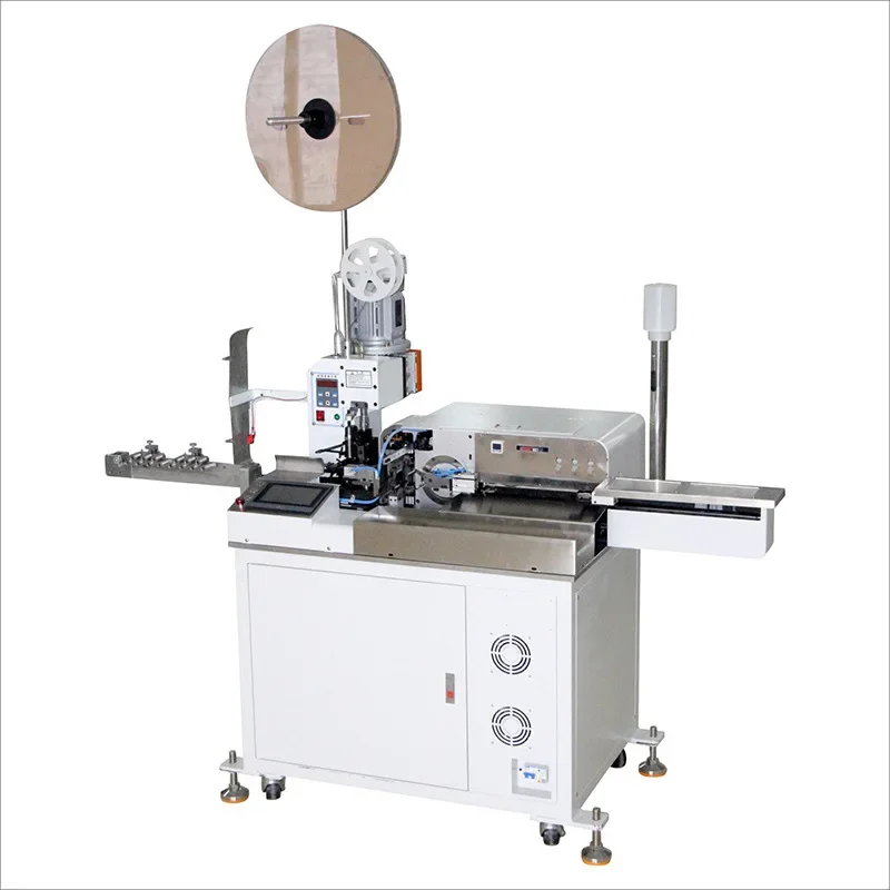 Multifunctional automatic double-head end staining machine Five-wire terminal crimping machine Wire double-parallel twisting