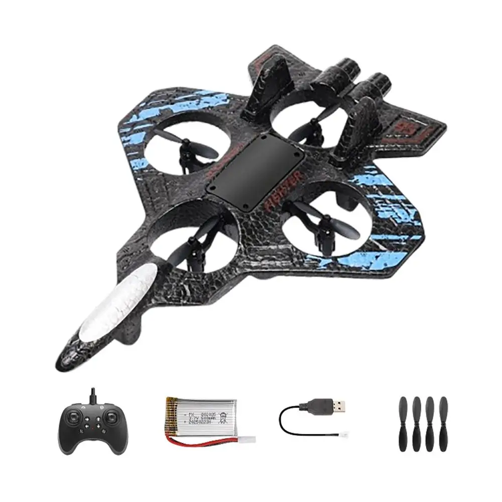 

New EVA Foam Fighter Plane 2.4G Radio Impact-resistant RC Airplane Toy 360° Rolling Electric Glider Model Toy for Boys