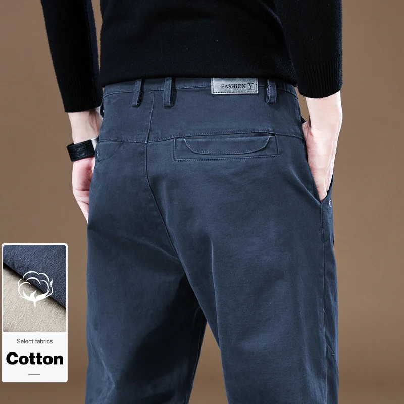 

Мужские свободные джоггеры из чистого хлопка, повседневные брюки, модные удобные брюки в стиле ретро ​ ​ Рабочие брюки-карго, осенняя одежда высокого качества