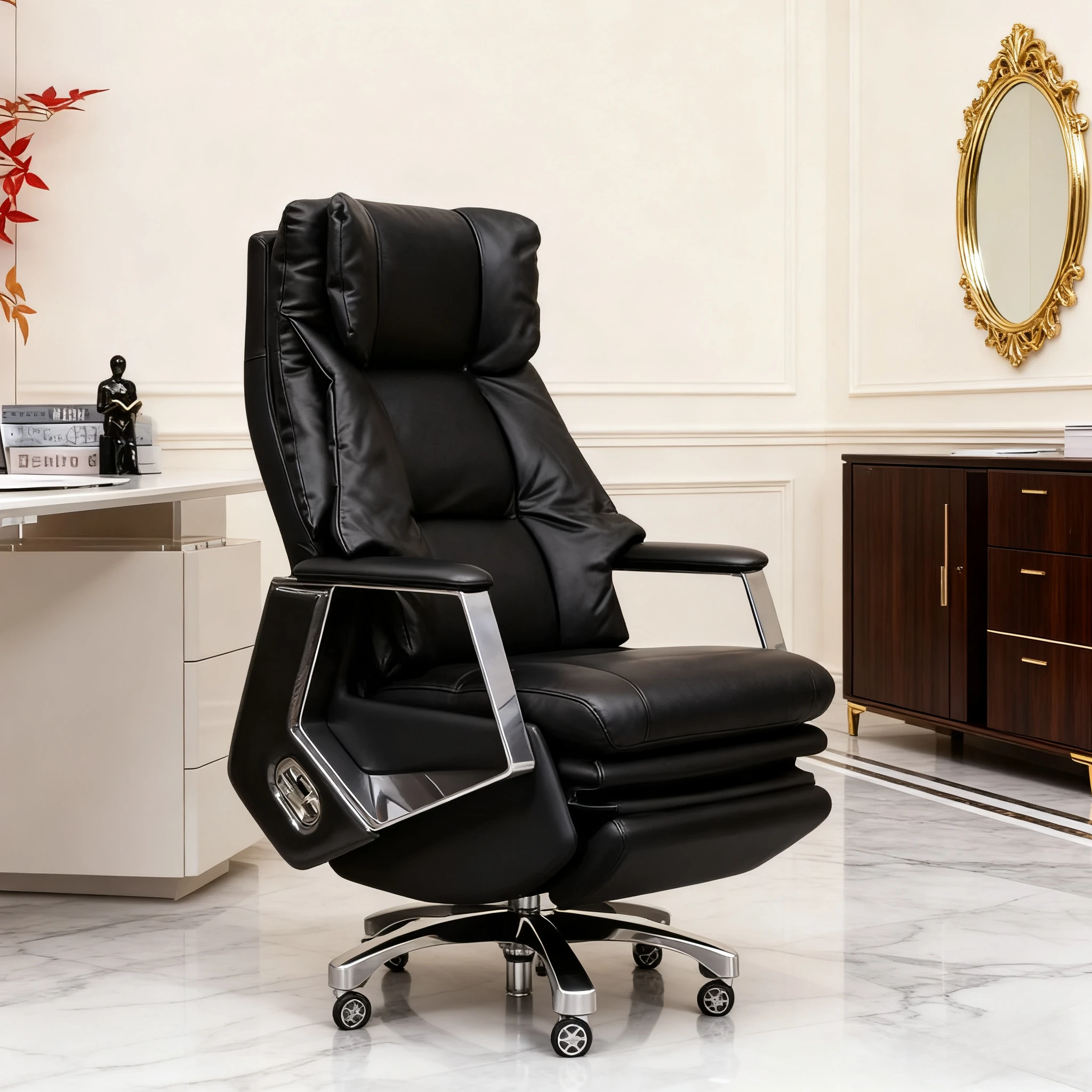 Luxury Boss Chair Designer Living Room Nordic Comfortable Footrest Office Chair Relaxing Wheels Mobile Silla Oficina Furniture