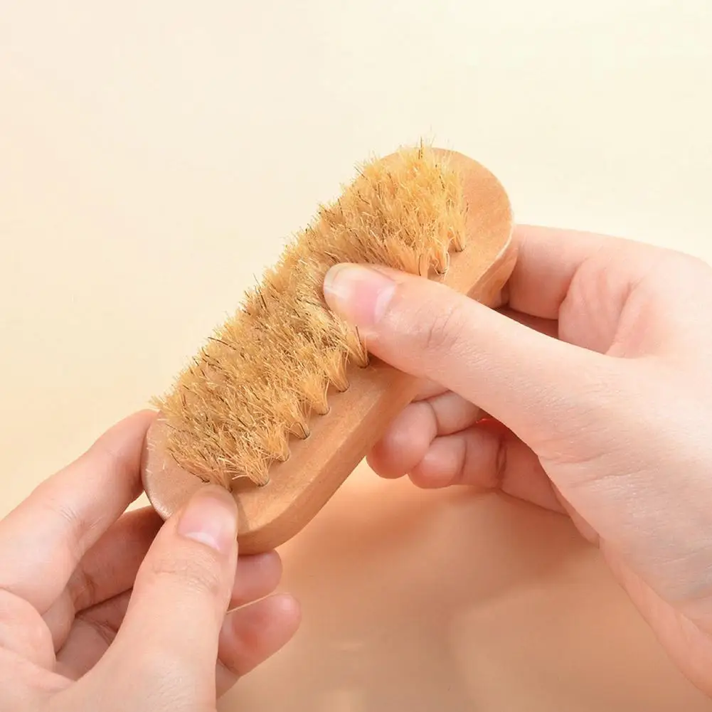 Escova de limpeza de unhas escova de cerdas escova de poeira remover cabelo de escova de unhas, superfície de cuidados de ferramenta w4l9