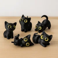PLA Halloween Cat Anime Figure Handicraft Ornament 3D Printed Cats Figurines Toys Collectible Model 3