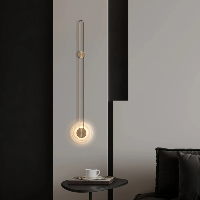 

Nordic light luxury post-modern minimalist living room wall lamp TV background wall lamp designer creative personality bedroom w