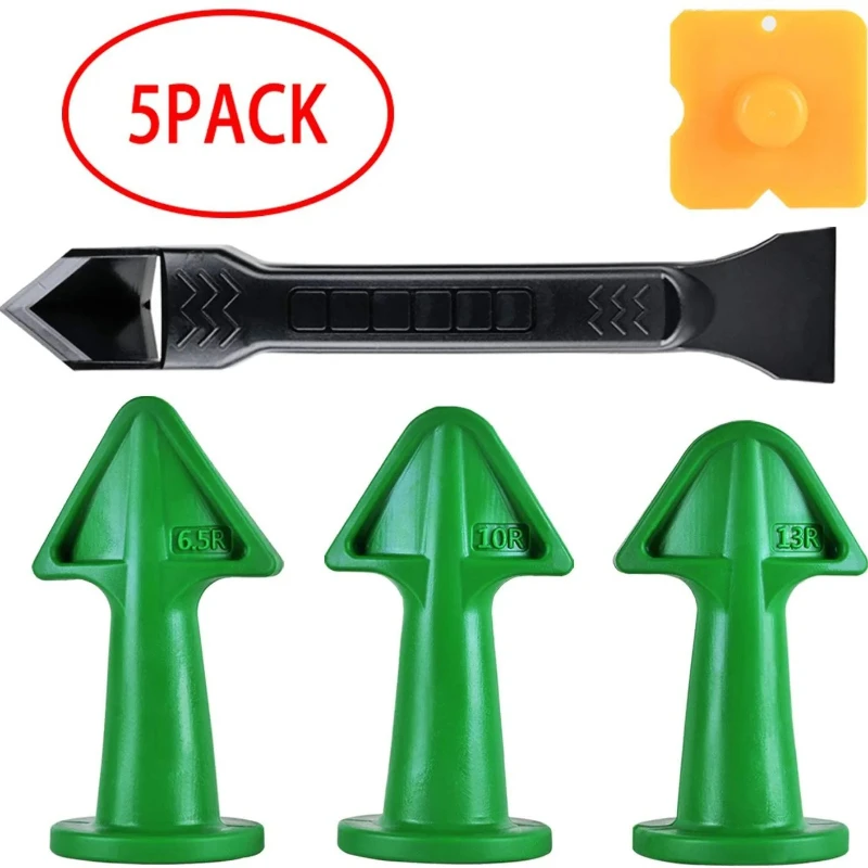 Hand Tool Set Tools 5 Piece Caulking Nozzle Applicator Finishing Tools Scraper Plastic Glue Spatula Tile Tile Joints Kit Sets