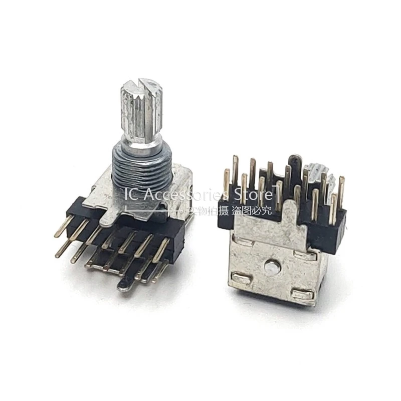 2PCS RS12A Band Switch Multi Way Rotary Gear Switch Signal Conversion Switch 5 Gears Handle Length 15MM