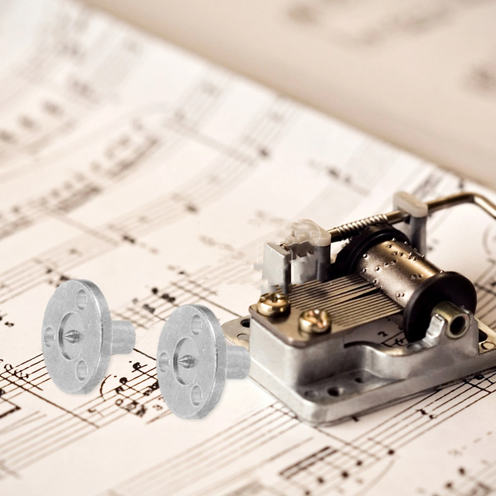 

10pcs Box Movement φ24*10* .5 Alloy Replacement Parts DIY Musical Diy Music Box Movement Part Supplies Winder Base Accessories