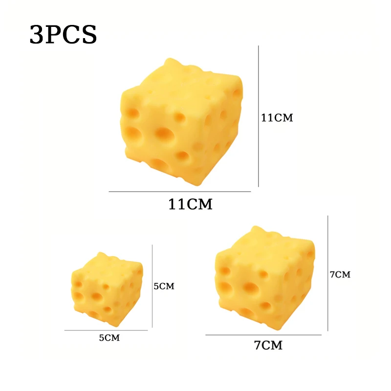 5/7/11CM Käse-Quetschspielzeug Extra Große Größe Käse-Riesen-Squishy Fidget-Spielzeug Langsam Rückfedernd Formbarer Entspannungsball Geschenke für Erwachsene