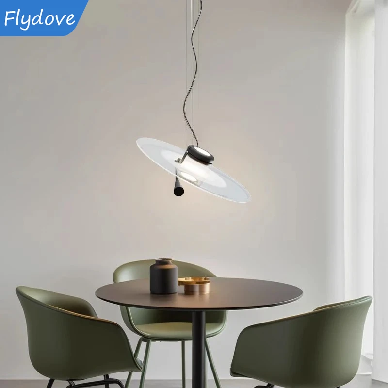 

Nordic Design Modern Acryl LED Round Pendant Light Creative Hanging Lighting for Bedroom Study Bar Dining Room Decor Fixtures