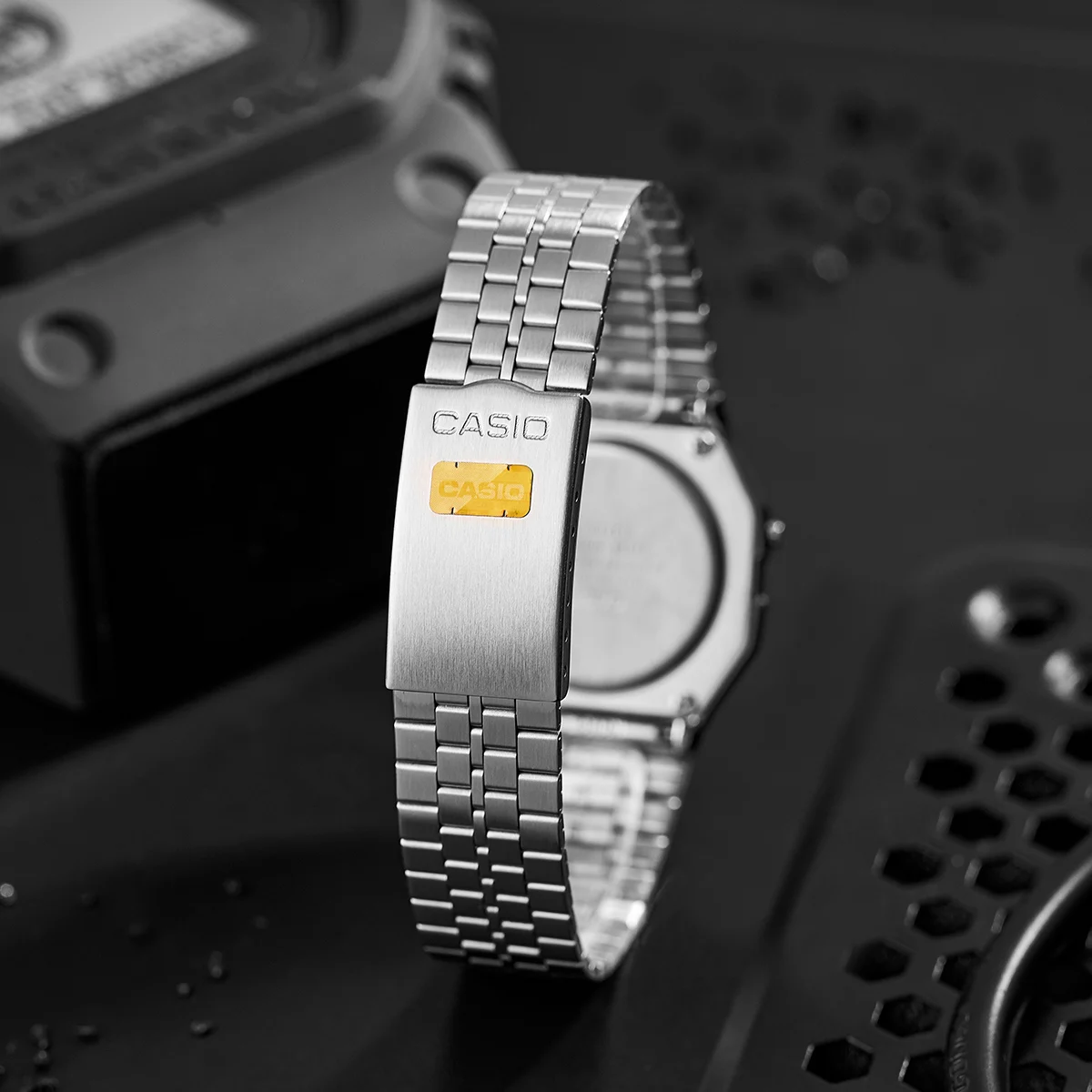 Casio Kleine silber quadratischen uhr für männer Luxus Quarz Wasserdichte Soldat Uhr часы мужские наручные reloj hombre A159W-N1D