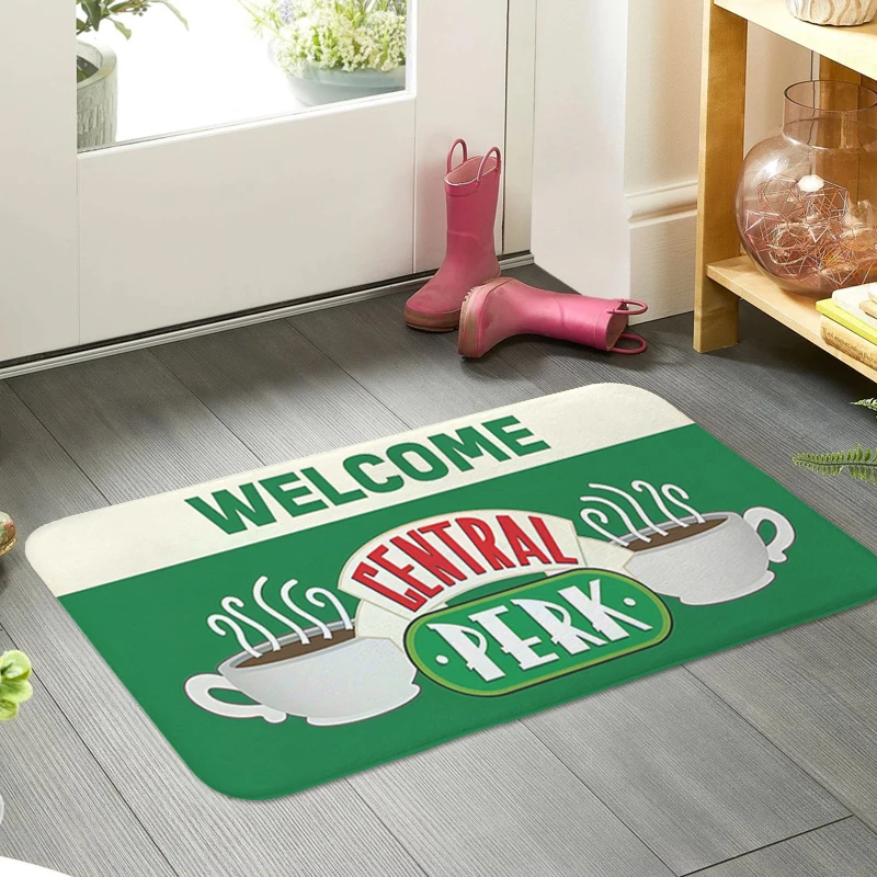 Central Perk Interior Entrance Mat Non-slip Hallway Living Room Floor Carpet Kitchen Rug Entrance Door Doormat Slip-resistant