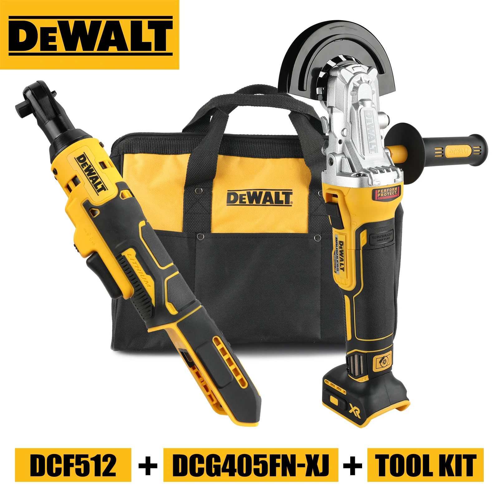 

Бесщеточные электроинструменты Dewalt DCG405FN 125 мм и DCD805, DCF850, DCF512, DCF880, DCF887, DCF900, DCF922, комбинированный набор из двух инструментов