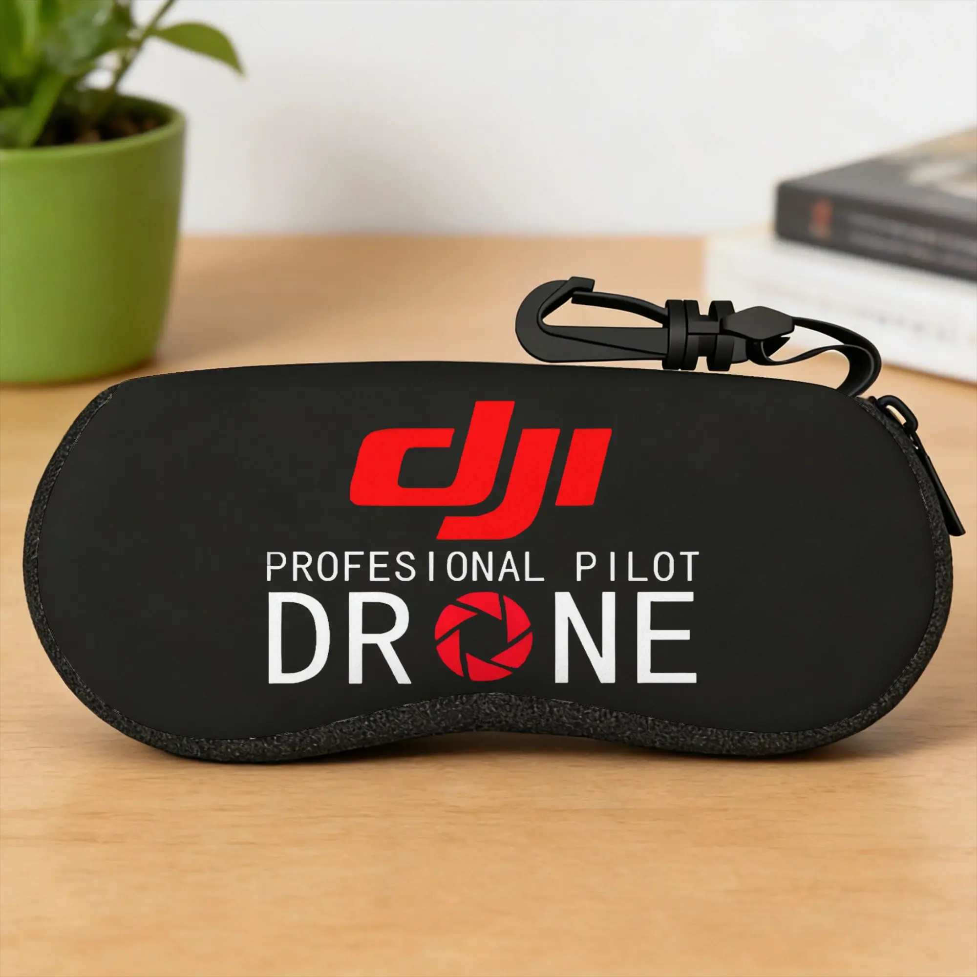 D-djis Drone Pilot Logo Glasses Case  Zip Sunglasses Case Soft Outdoor Eyeglass Cases Cover Men Women Eyewear Accessory