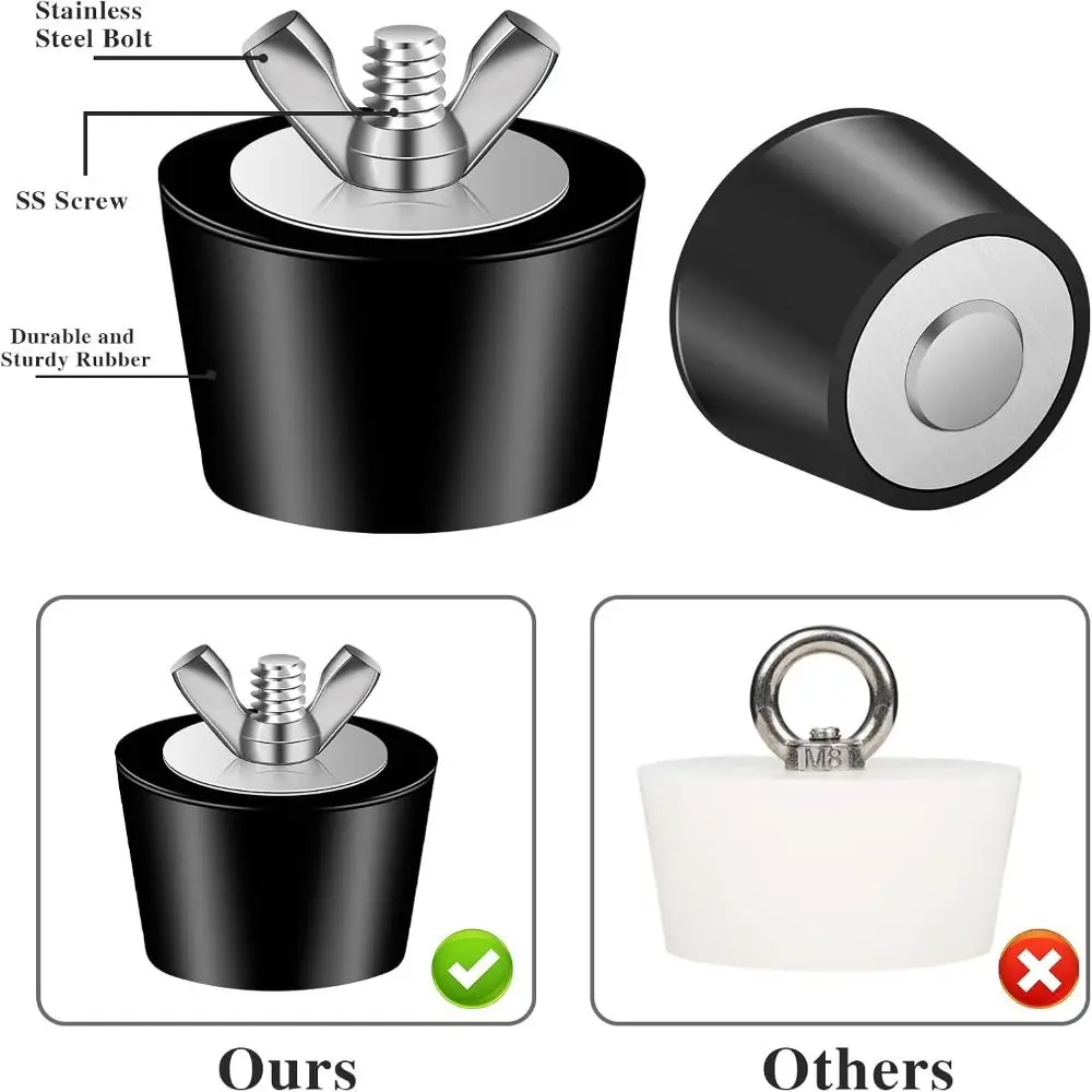 High Quality Rubber Pool Winterizing Plug With Stainless Steel Screw Black Winter Expansion Plug Leak Detection