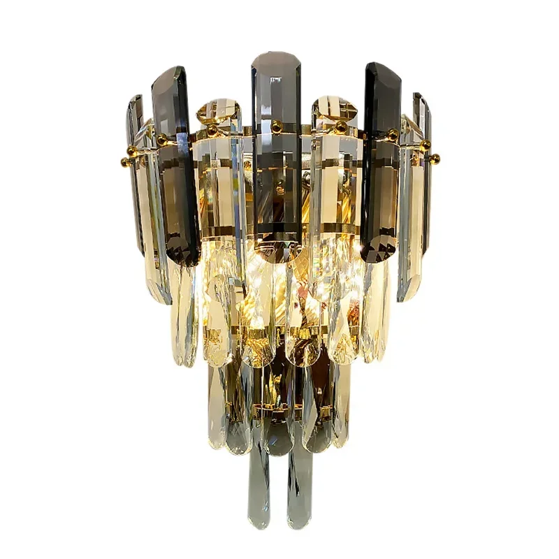 

Modern Minimalist Crystal Glass Rod Wall Lamp LED Indoor Lighting Luxury Light for Living Room Study Bedroom Home Decoration