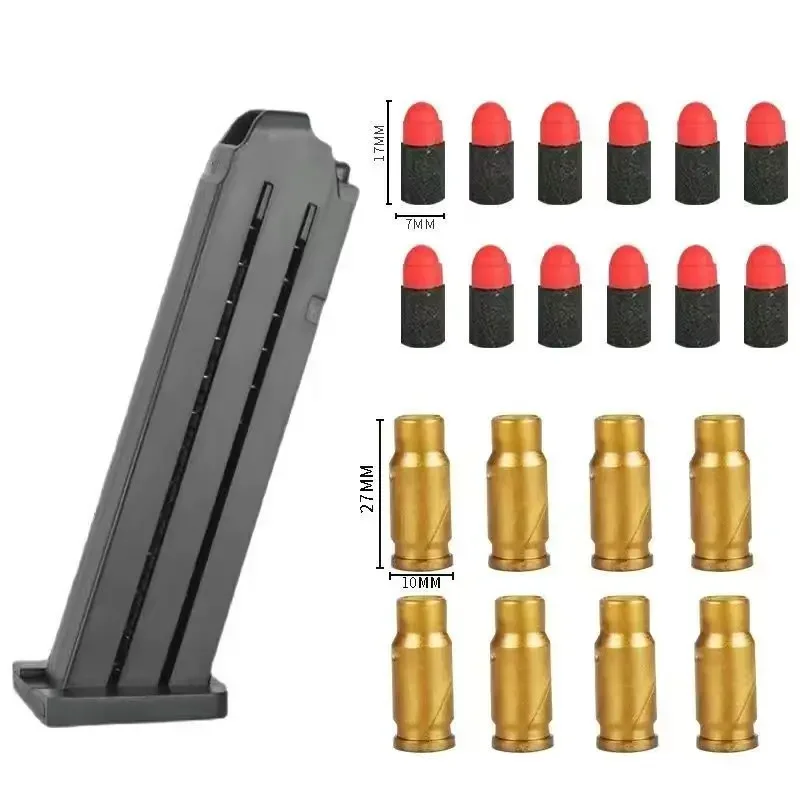 100 balas de espuma macia + 32 conchas para pistola de brinquedo glock colt pistola jogos de tiro crianças brinquedos dropship shopify